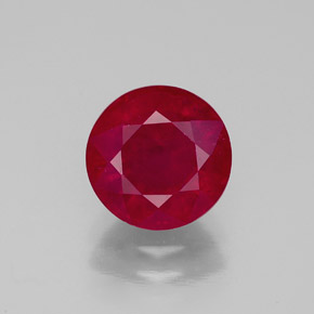 Rubino naturale rosso da 2,58 ct, taglio rotondo, SI