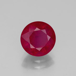 Rubino naturale rosso da 2,58 ct, taglio rotondo, SI