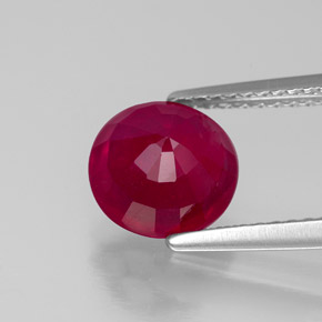 Rubino naturale rosso da 2,58 ct, taglio rotondo, SI