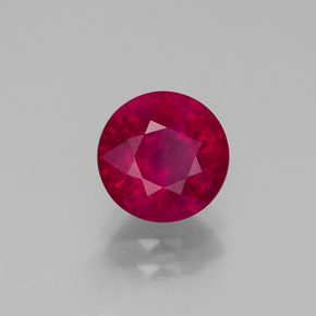 Rubino naturale rosso da 1,87 ct, taglio rotondo, VS-SI