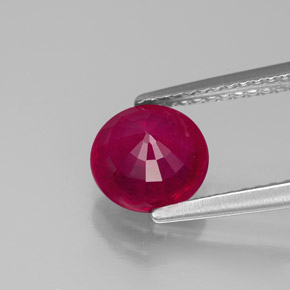 Rubino naturale rosso da 1,87 ct, taglio rotondo, VS-SI