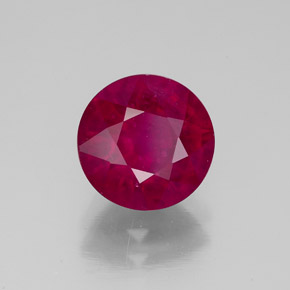 Rubino naturale rosso da 2,79 ct, taglio rotondo, VS-SI
