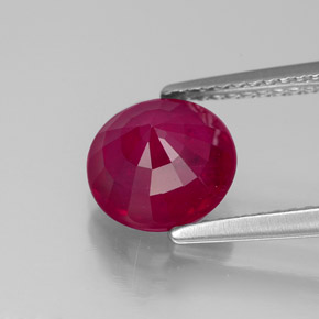 Rubino naturale rosso da 2,79 ct, taglio rotondo, VS-SI