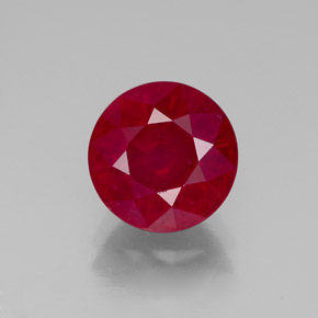 Rubino naturale rosso da 2,84 ct, taglio rotondo, VS-SI