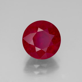 Rubino naturale rosso da 2,84 ct, taglio rotondo, VS-SI