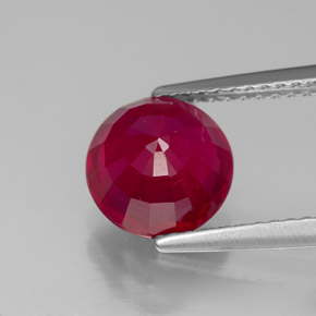 Rubino naturale rosso da 2,84 ct, taglio rotondo, VS-SI