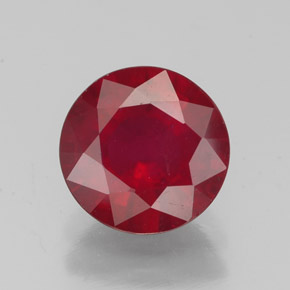 Rubino naturale rosso da 2,35 ct, taglio rotondo, VS-SI