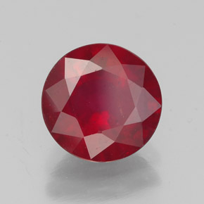 Rubino naturale rosso da 2,35 ct, taglio rotondo, VS-SI