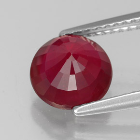 Rubino naturale rosso da 2,35 ct, taglio rotondo, VS-SI