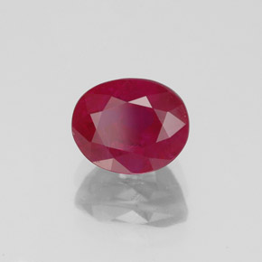 Rubino naturale rosso da 2,10 ct, taglio ovale, VS-SI