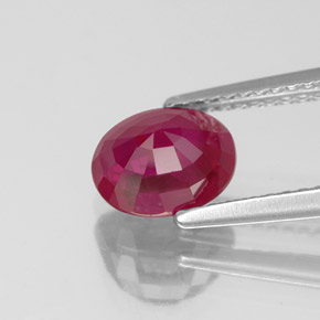 Rubino naturale rosso da 2,10 ct, taglio ovale, VS-SI