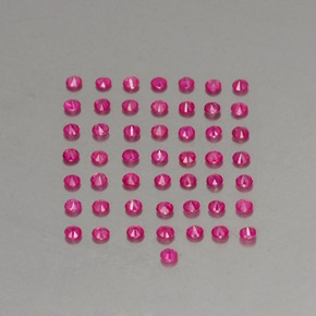 Rubino naturale rosso da 1,36 ct, taglio rotondo, VS-SI