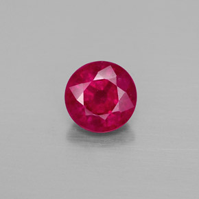 Rubino naturale rosso da 1,94 ct, taglio rotondo, VS-SI