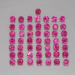 Rubino naturale rosso da 1,19 ct, taglio rotondo, VS-SI