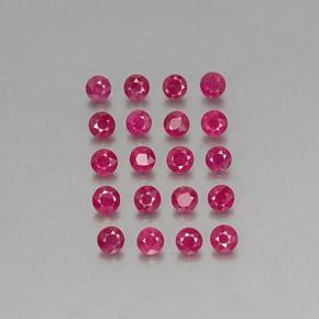 Rubino naturale rosso da 2,18 ct, taglio rotondo, VS-SI