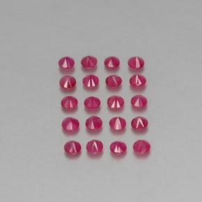 Rubino naturale rosso da 2,18 ct, taglio rotondo, VS-SI