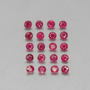 Rubino naturale rosso da  ct, taglio rotondo, VS-SI
