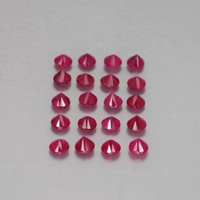 Rubino naturale rosso da  ct, taglio rotondo, VS-SI