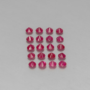 Rubino naturale rosso da  ct, taglio rotondo, VS-SI
