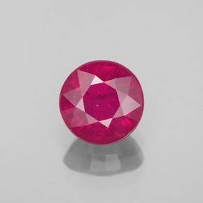 Rubino naturale rosso da 1,70 ct, taglio rotondo, VS-SI
