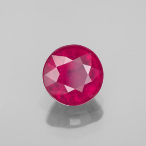 Rubino naturale rosso da 1,70 ct, taglio rotondo, VS-SI
