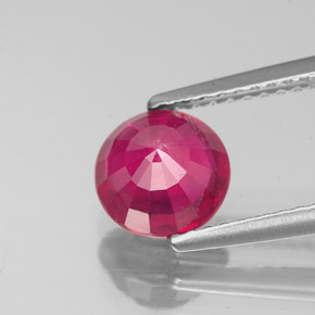 Rubino naturale rosso da 1,70 ct, taglio rotondo, VS-SI