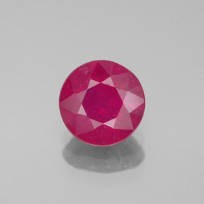 Rubino naturale rosso da 1,63 ct, taglio rotondo, VS-SI