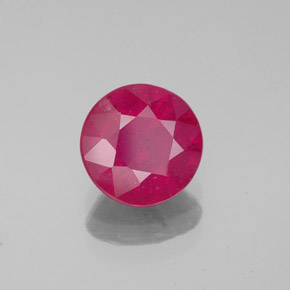 Rubino naturale rosso da 1,63 ct, taglio rotondo, VS-SI
