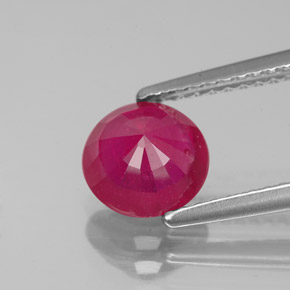 Rubino naturale rosso da 1,63 ct, taglio rotondo, VS-SI
