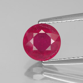 Rubino naturale rosso da 1,73 ct, taglio rotondo, VS-SI