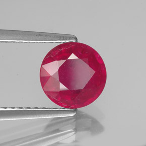 Rubino naturale rosso da 1,73 ct, taglio rotondo, VS-SI