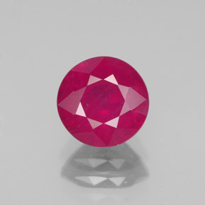 Rubino naturale rosso da 1,89 ct, taglio rotondo, VS-SI