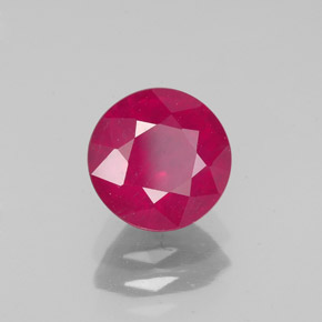 Rubino naturale rosso da 1,89 ct, taglio rotondo, VS-SI