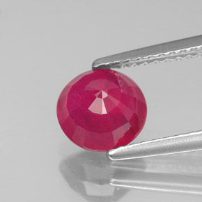 Rubino naturale rosso da 1,89 ct, taglio rotondo, VS-SI