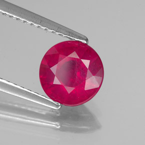 Rubino naturale rosso da 1,56 ct, taglio rotondo, VS-SI