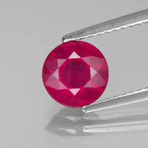 Rubino naturale rosso da 1,58 ct, taglio rotondo, VS-SI