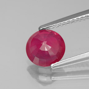 Rubino naturale rosso da 1,58 ct, taglio rotondo, VS-SI