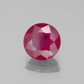 Rubino naturale rosso da 1,77 ct, taglio rotondo, VS-SI