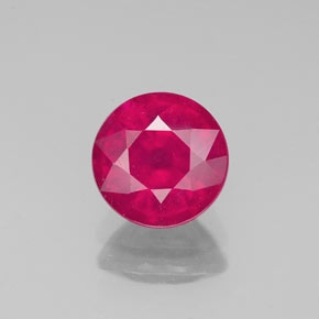 Rubino naturale rosso da 1,71 ct, taglio rotondo, VS-SI