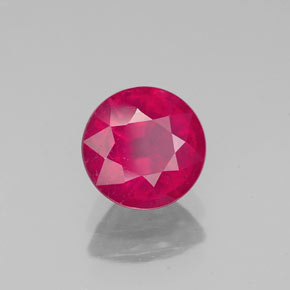 Rubino naturale rosso da 1,71 ct, taglio rotondo, VS-SI