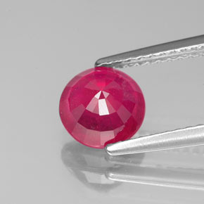 Rubino naturale rosso da 1,71 ct, taglio rotondo, VS-SI