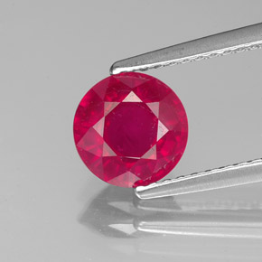 Rubino naturale rosso da 1,67 ct, taglio rotondo, VS-SI