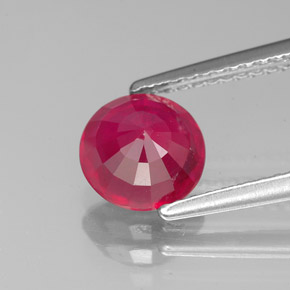 Rubino naturale rosso da 1,67 ct, taglio rotondo, VS-SI