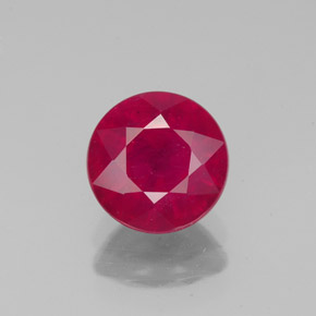 Rubino naturale rosso da 1,89 ct, taglio rotondo, VS-SI
