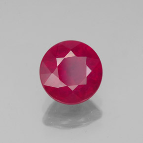 Rubino naturale rosso da 1,89 ct, taglio rotondo, VS-SI