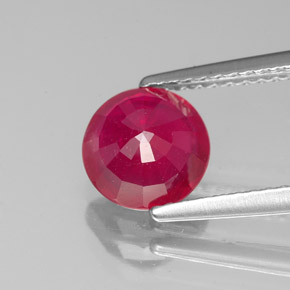 Rubino naturale rosso da 1,89 ct, taglio rotondo, VS-SI