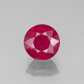 Rubino naturale rosso da 1,66 ct, taglio rotondo, VS-SI