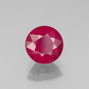 Rubino naturale rosso da 1,66 ct, taglio rotondo, VS-SI