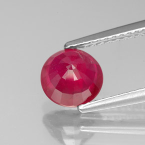 Rubino naturale rosso da 1,66 ct, taglio rotondo, VS-SI