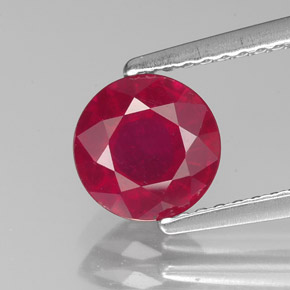 Rubino naturale rosso da 1,50 ct, taglio rotondo, VS-SI